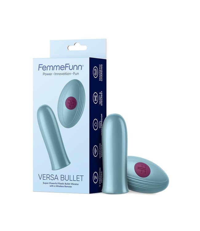 FEMMEFUNN VERSA BULLET WITH REMOTE LIGHT BLUE