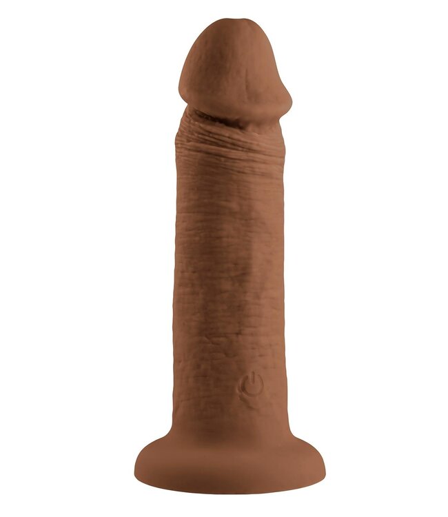 EVOLVED 6 INCH VIBRATING DONG DARK FLESH