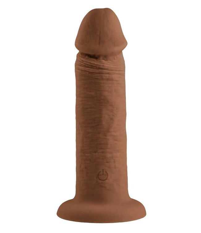 EVOLVED 6 INCH VIBRATING DONG DARK FLESH