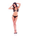 Barely Bare BARELY BARE RIBBON TIE BRALETTE SET BLACK, OS