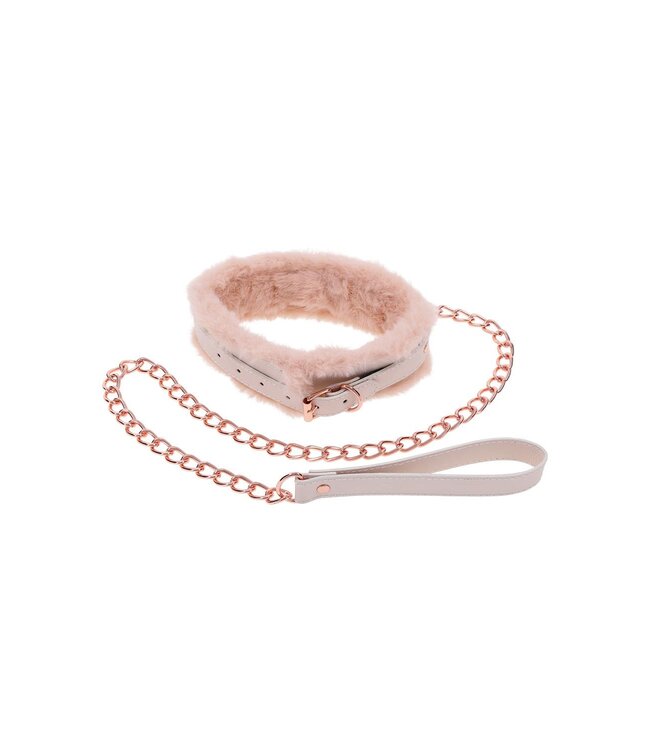 PEACHES ‘N CREAME FUR COLLAR & LEASH