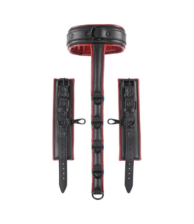 SPORTSHEETS SAFFRON NECK AND WRIST RESTRAINT BLACK