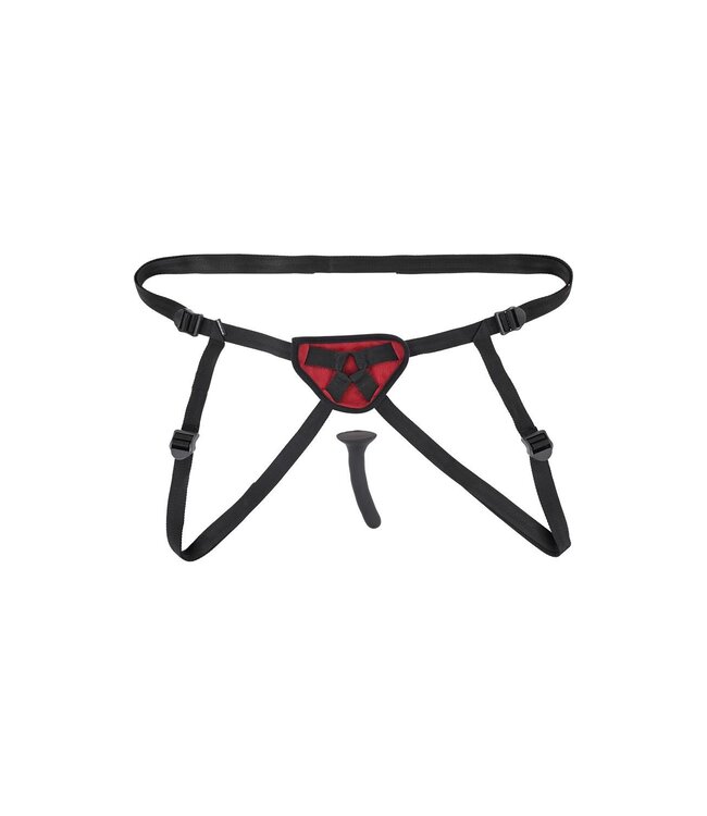 SPORTSHEETS SAFFRON SILICONE PEGGING KIT RED