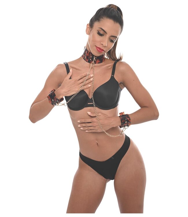 SPORTSHEETS AMBER NECK AND WRIST RESTRAINT ANIMAL