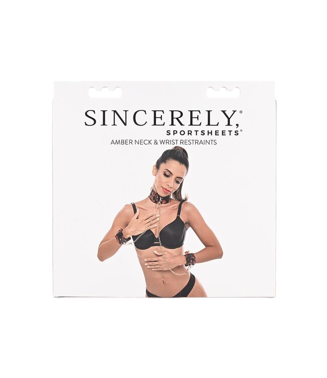 SPORTSHEETS AMBER NECK AND WRIST RESTRAINT ANIMAL