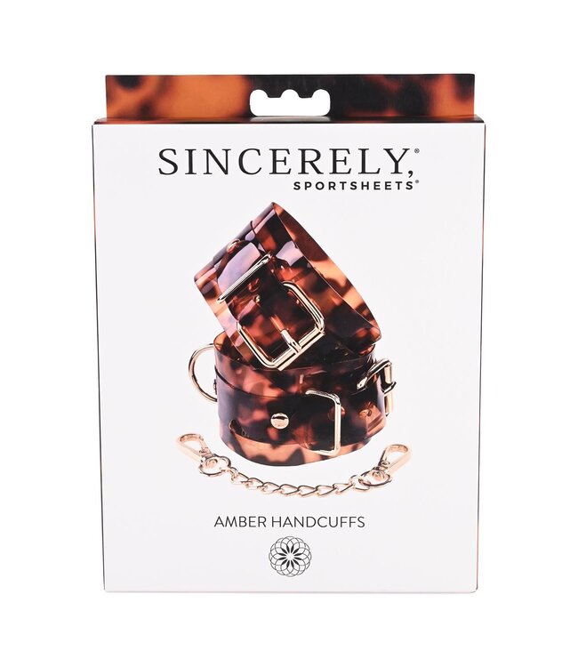 SPORTSHEETS AMBER HAND CUFFS ANIMAL