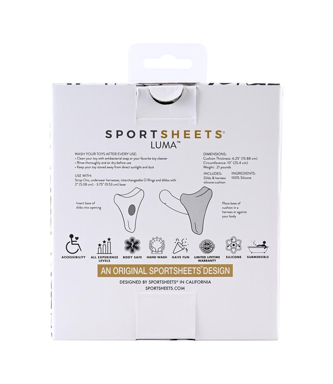 SPORTSHEETS LUMA DILDO AND HARNESS SILICONE CUSHION