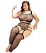 IN THE MOOD 2PC TOP & CROTCHLESS BODYSTOCKING BLACK, QS