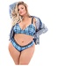 NO FUCKS GIVEN BRALETTE & CHEEKY PANTY BLUE, QS