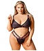 SEXY BITCH BRALETTE & STRAPPY THONG PANTY BLACK, QS