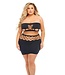 Pink Lipstick Lingerie NET WORTH 2 PCS BANDEAU SET BLACK, QS