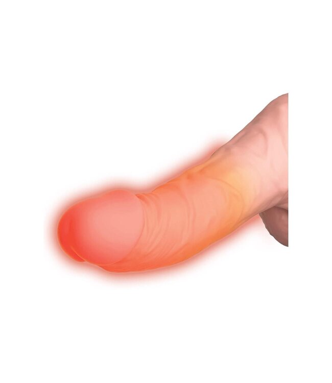 KING COCK PLUS 6.5 INCH THRUSTING COCK WITH BALLS - TRIPLE THREAT LIGHT