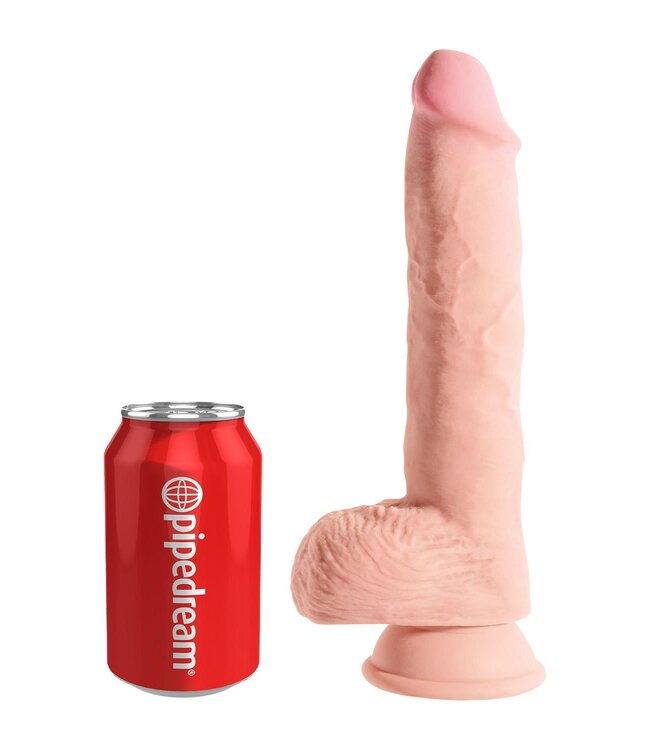 KING COCK PLUS 10 INCH TRIPLE DENSITY FAT COCK WITH BALLS LIGHT