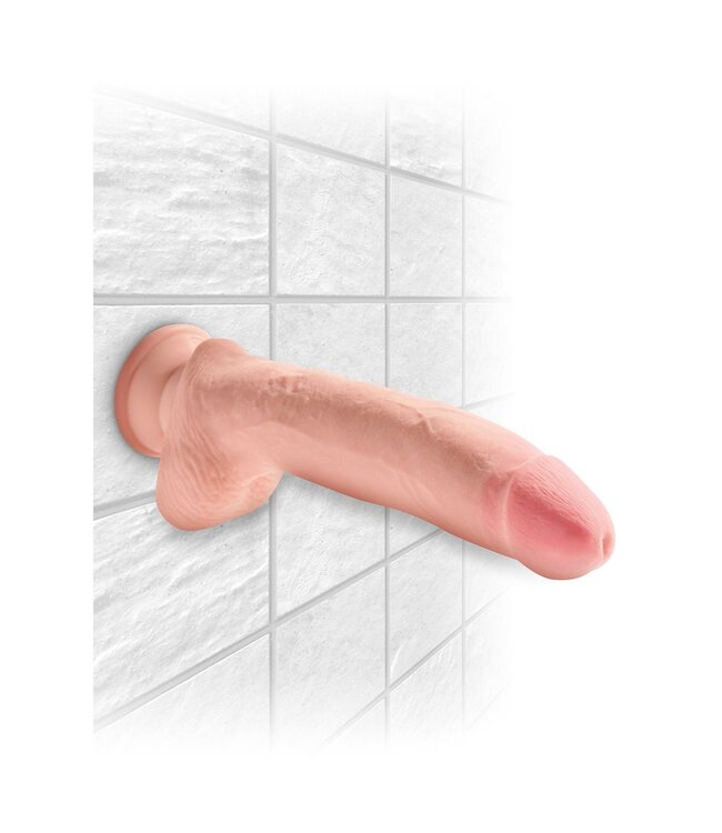 KING COCK PLUS 10 INCH TRIPLE DENSITY COCK WITH BALLS LIGHT