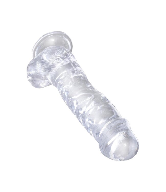 KING COCK CLEAR 8 INCH COCK WITH BALLS CLEAR