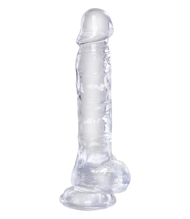 KING COCK CLEAR 8 INCH COCK WITH BALLS CLEAR
