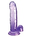 Pipedream KING COCK CLEAR 7 INCH COCK WITH BALLS PURPLE