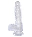 Pipedream KING COCK CLEAR 6 INCH COCK WITH BALLS CLEAR