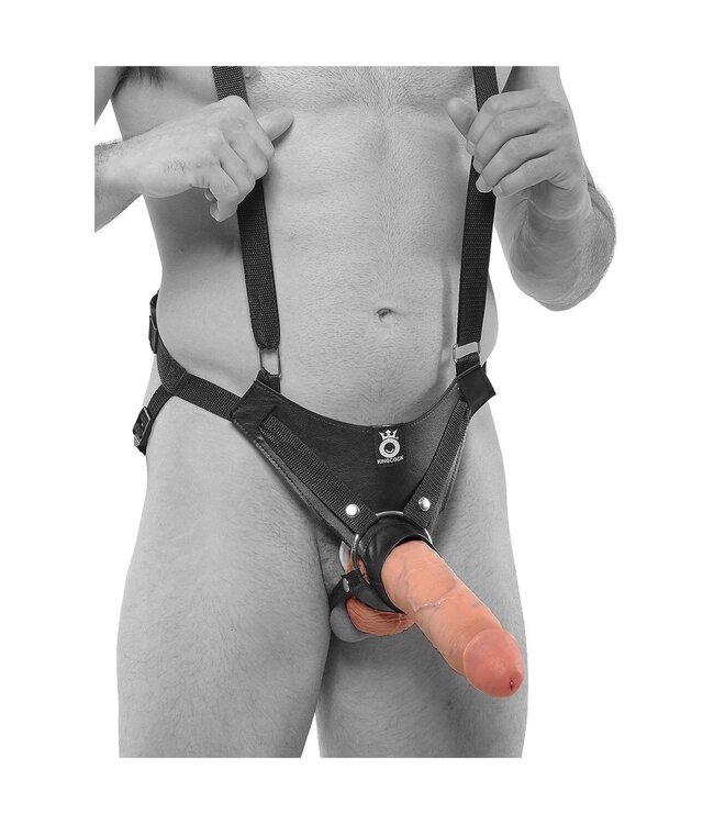 KING COCK 10 INCH HOLLOW STRAP ON SUSPENDER SYSTEM LIGHT