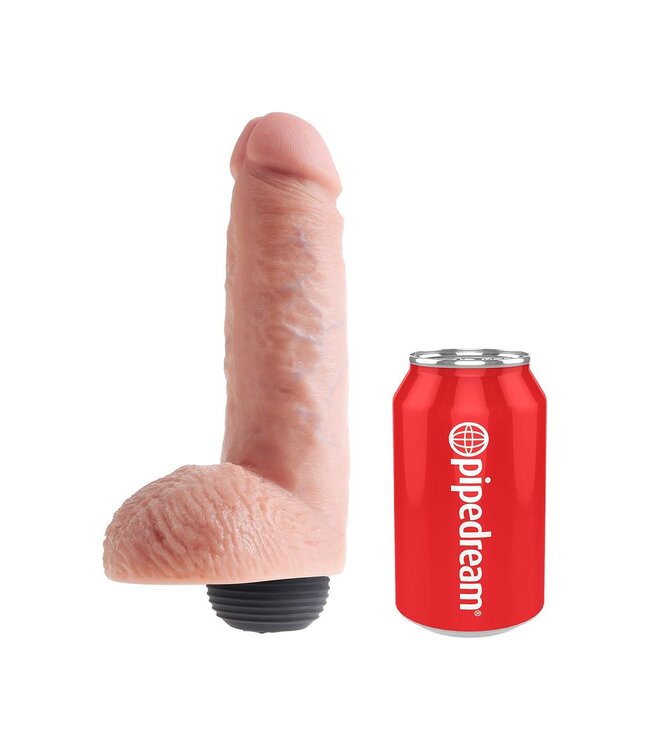 KING COCK 8 INCH SQUIRTING COCK WITH BALLS LIGHT