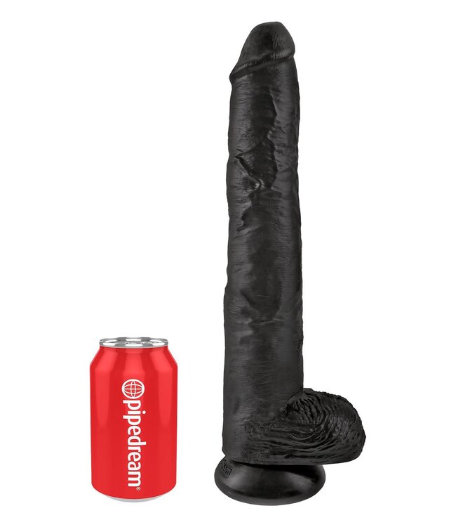 KING COCK 14 INCH COCK WITH BALLS BLACK