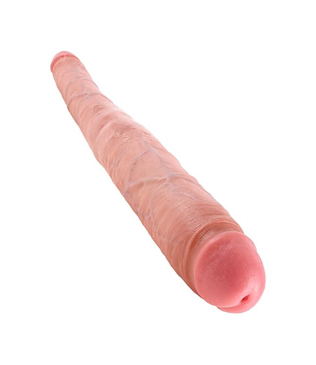 KING COCK 16 INCH TAPERED DOUBLE DILDO LIGHT