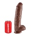 Pipedream KING COCK 11 INCH COCK WITH BALLS BROWN