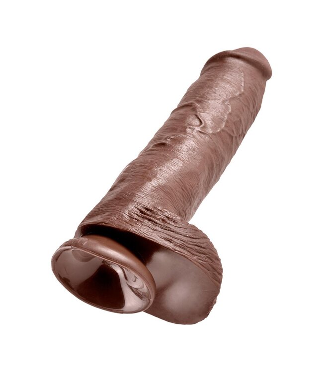 KING COCK 11 INCH COCK WITH BALLS BROWN