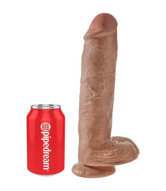 KING COCK 11 INCH COCK WITH BALLS TAN