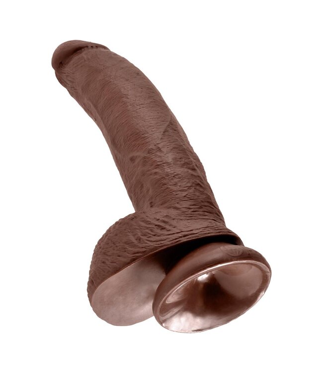 KING COCK 9 INCH COCK WITH BALLS BROWN