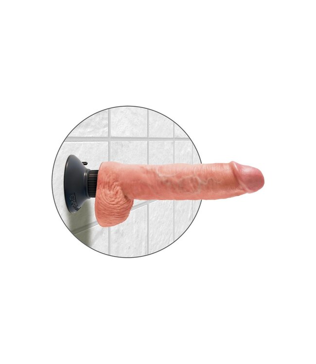 KING COCK 10 INCH VIBRATING COCK WITH BALLS LIGHT