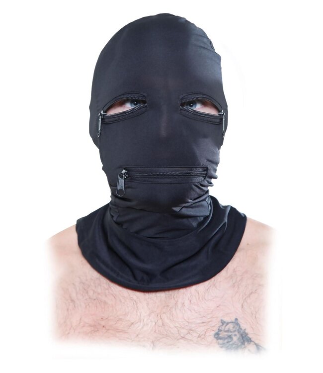 FETISH FANTASY SERIES ZIPPER FACE HOOD BLACK