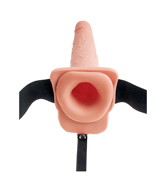 FETISH FANTASY SERIES 9 INCH SQUIRTING HOLLOW STRAP-ON LIGHT