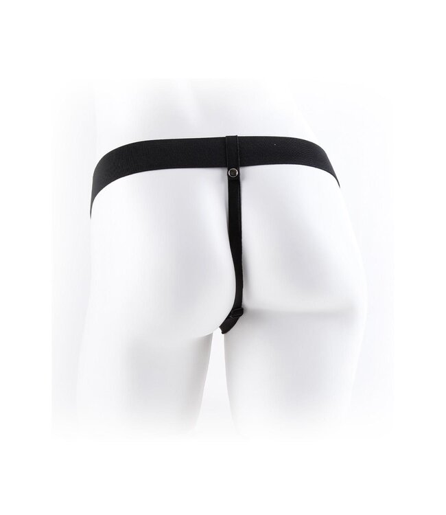 FETISH FANTASY SERIES 9 INCH HOLLOW STRAP-ON WITH BALLS BROWN