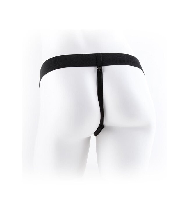 FETISH FANTASY SERIES 7 INCH HOLLOW STRAP-ON WITH BALLS LIGHT