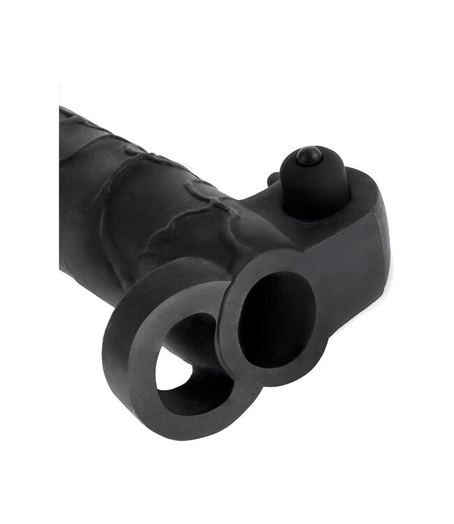 FANTASY X-TENSIONS VIBRATING REAL FEEL 2 INCH EXTENSION BLACK