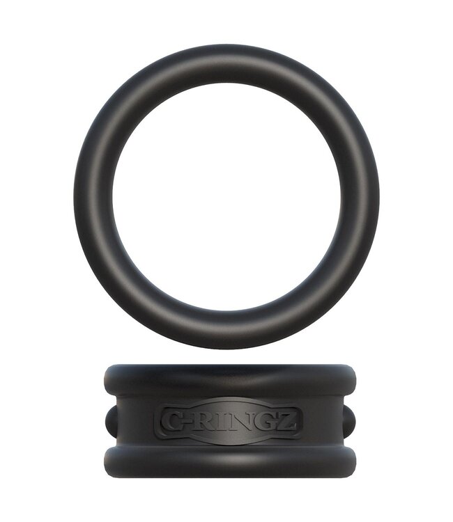 FANTASY C-RINGZ MAX-WIDTH SILICONE RINGS BLACK