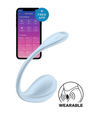 Satisfyer SATISFYER SMOOTH CONNECT APP PETAL LIGHT BLUE