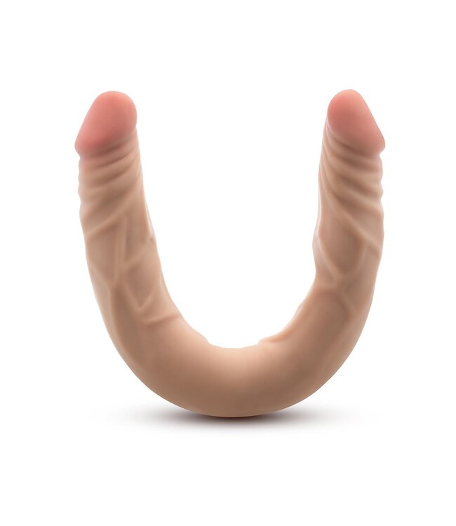 DR. SKIN PLUS 14” POSABLE DOUBLE DONG BEIGE