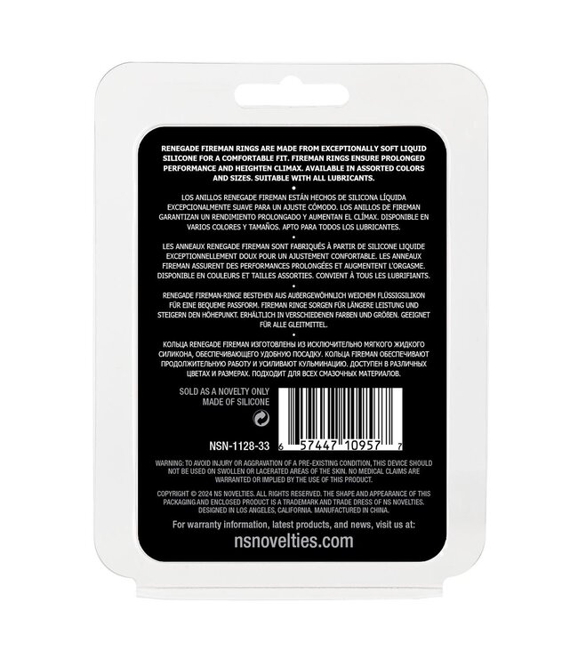 RENEGADE FIREMAN RING LARGE BLACK