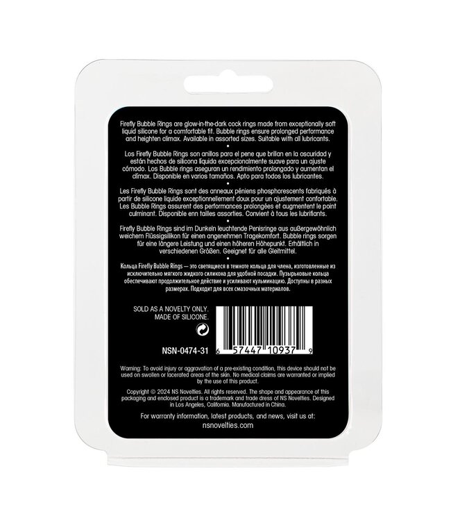 FIREFLY BUBBLE RING LARGE WHITE