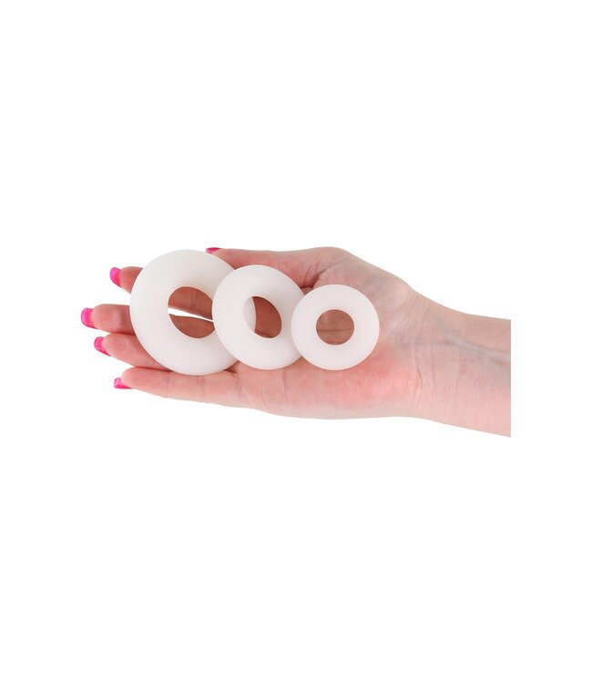 FIREFLY 3PC BUBBLE RINGS WHITE