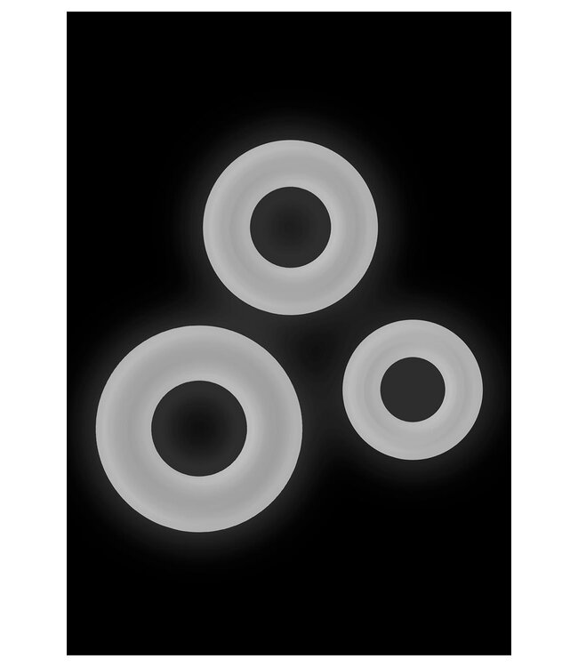 FIREFLY 3PC BUBBLE RINGS WHITE