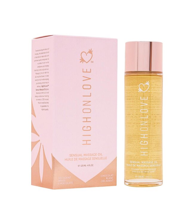 HIGH ON LOVE MASSAGE OIL DECADENT WHITE CHOCOLATE 120ML