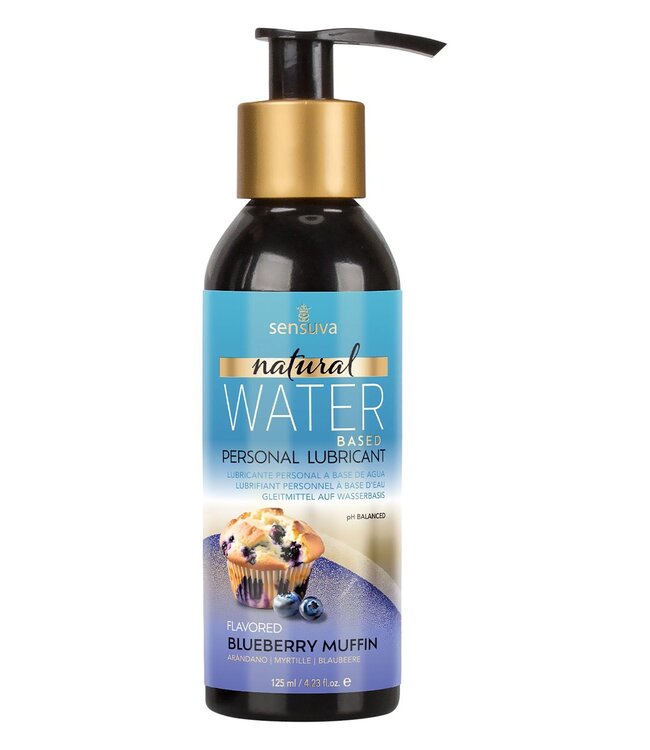 SENSUVA NATURAL WATER-BASED PERSONAL LUBRICANT BLUEBERRY MUFFIN 125ML