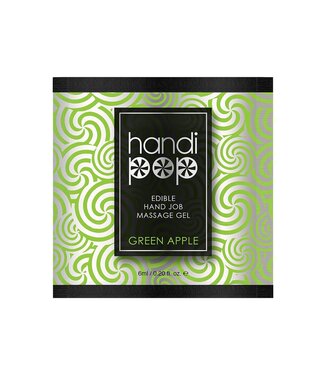 Sensuva SENSUVA HANDIPOP EDIBLE MASSAGE GEL GREEN APPLE 6 ML