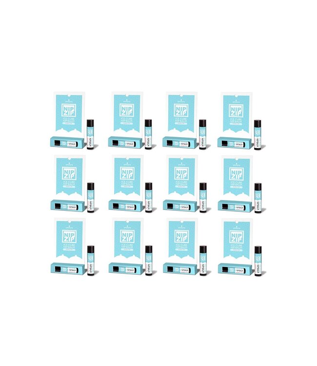 SENSUVA NIP ZIP ICE CUBE NIPPLE BALM STRAWBERRY MINT 12PC CARDED BOX DISPLAY