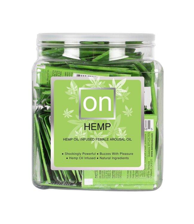 SENSUVA ON HEMP AROUSAL OIL 75 PIECE SINGLE USE AMPOULE TUB