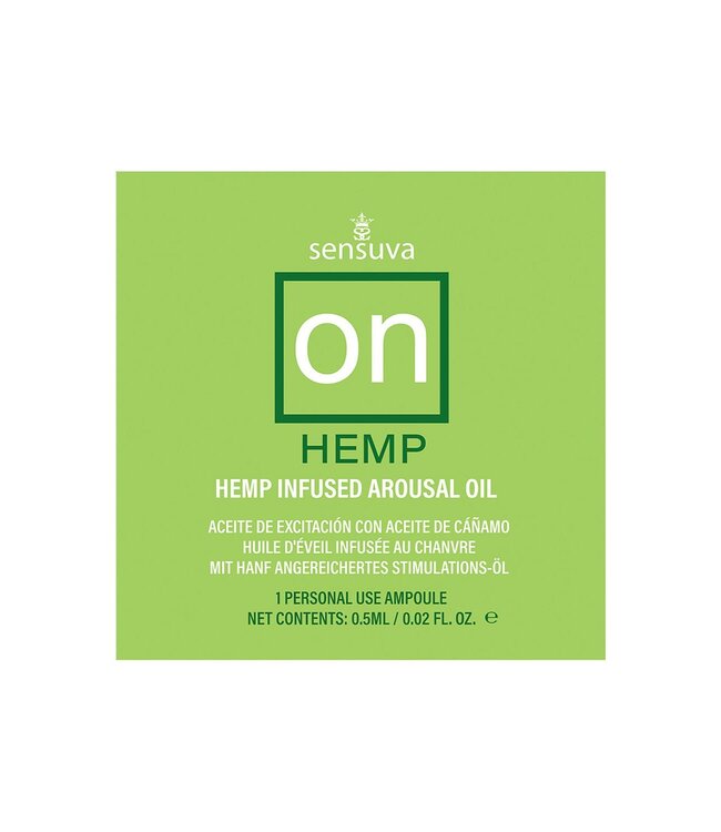 SENSUVA ON HEMP AROUSAL OIL SINGLE USE AMPOULE