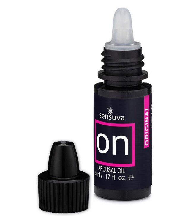 SENSUVA ON ORIGINAL AROUSAL OIL 5ML SMALL BOX 12 PIECE TESTER DISPLAY